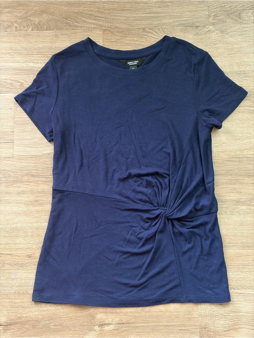 Simply Vera Vera Wang Business Casual Minimalist Twist Tee Size XS